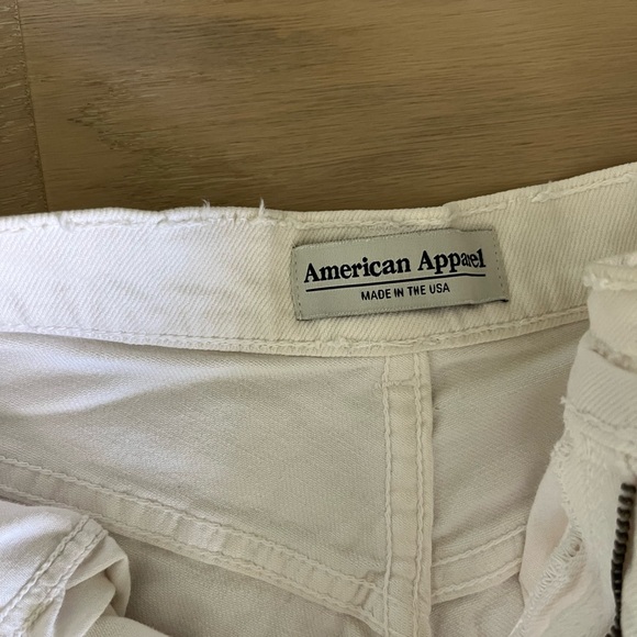 American Apparel white denim shorts - Picture 3 of 5
